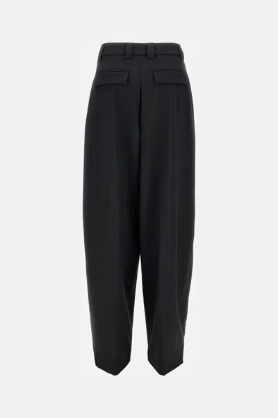 The Latest L-blend Tapered Pants With Dart In Black