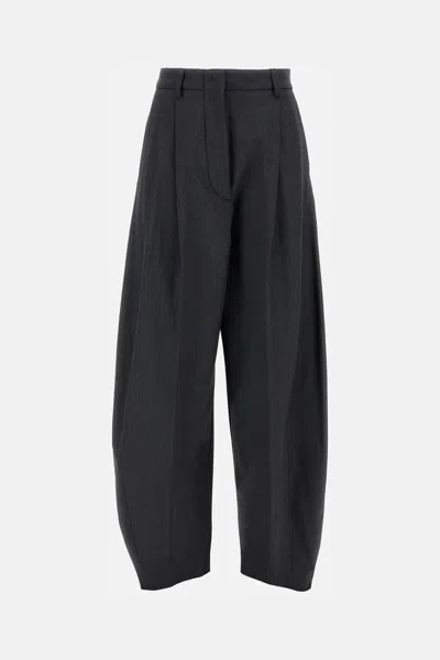 The Latest L-blend Tapered Pants With Dart In Black