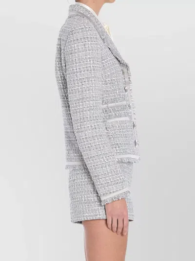 Dolce & Gabbana Dolce&gabbana Women Jacket In Grey Lamé Bouclé In Gray