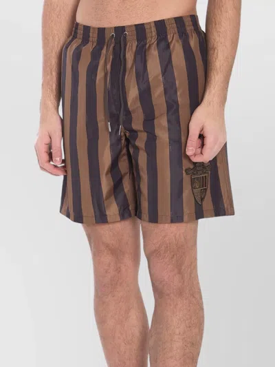 Fendi Printed Polyester Swimming Shorts In Multi