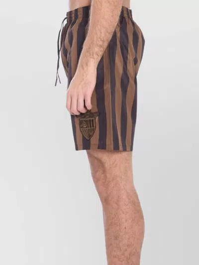 Fendi Printed Polyester Swimming Shorts In Multi
