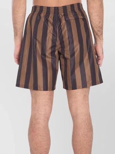 Fendi Printed Polyester Swimming Shorts In Multi