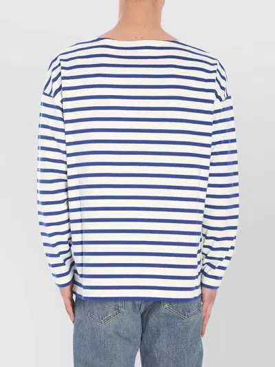 Valentino Garavani Man T-shirt Navy Size L Cotton In White