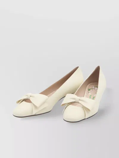 Valentino Garavani Bowow Pumps In Yellow