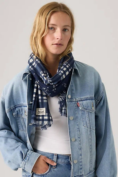 Levi's Lightweight Scarf In Blue