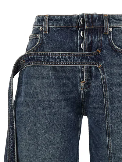 Jean Paul Gaultier Relaxed-fit Low-rise Jeans With Unique Side Zipper In Blue