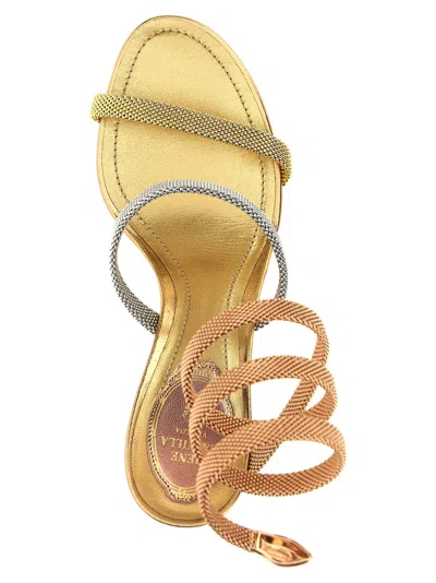 René Caovilla Trigold Cleo Sandals In Gold