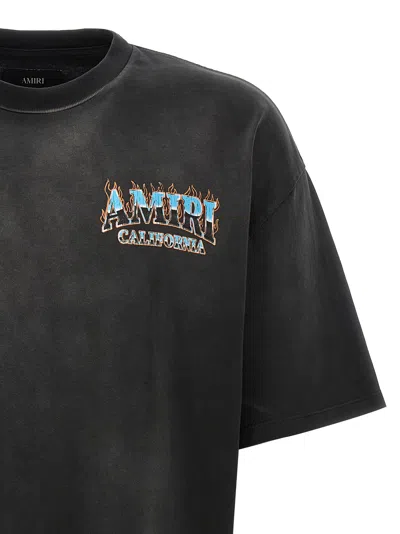 Amiri Sunny Place Logo-print Cotton-blend Jersey T-shirt In Black