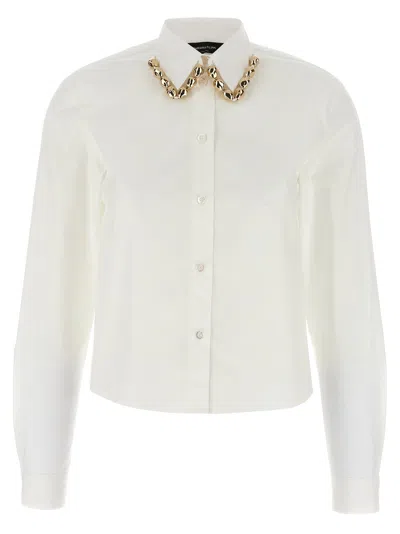 Fabiana Filippi Embellished Collar Long Sleeves Shirt In White