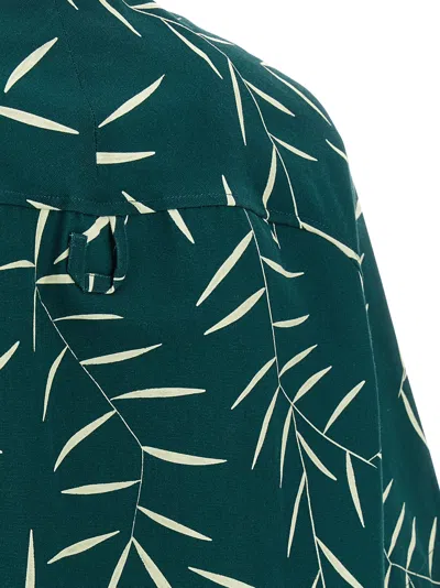 Jacquemus Fonccio Camp-collar Printed Cotton-twill Shirt In Green