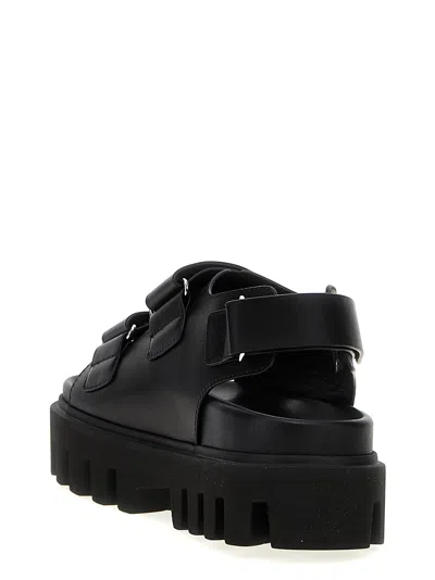 Alexander Mcqueen Mcqueen 'parachute' Sandals In Black