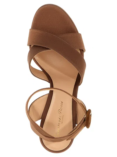 Gianvito Rossi "sabrina" Open Toe Platform Sandals In Brown