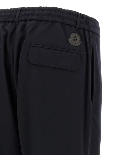 Moncler Wool Pants In Blue