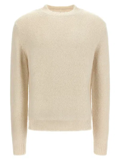 Jil Sander Wool Blend Sweater In White