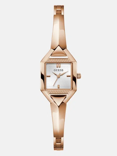 Guess Factory Rose Gold-tone Analog Watch In Multi