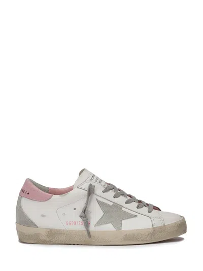 Golden Goose Leather Upper Sneakers With Suede Star Patch In White