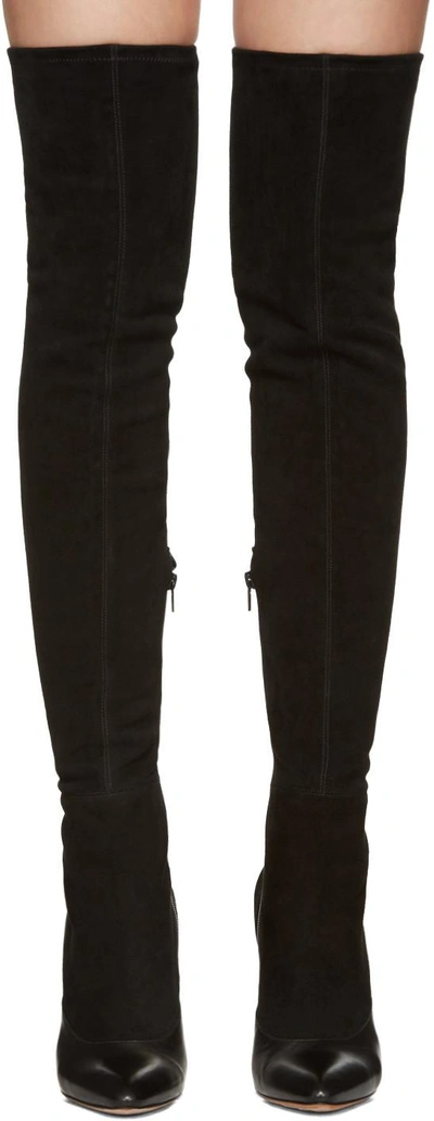 Shop Givenchy Black Prism Over-the-knee Boots