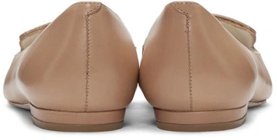 Shop Sophia Webster Tan Bibi Stud Butterfly Flats