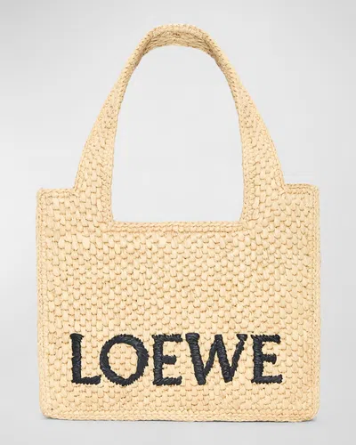 Loewe 'font Tote Mini' Shopping Bag In Brown
