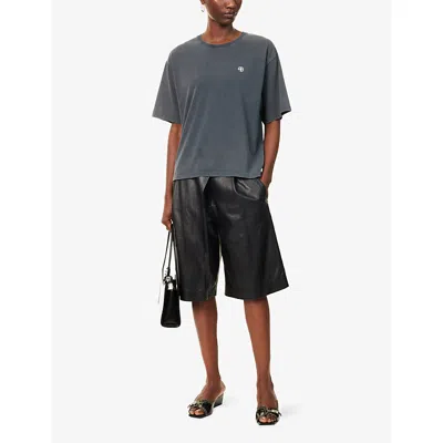 Anine Bing Rudy Tee Empowerment T-shirt In Blue