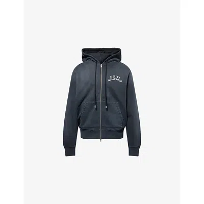 Amiri Felpa In Cotone Ardesia  Uomo In Black
