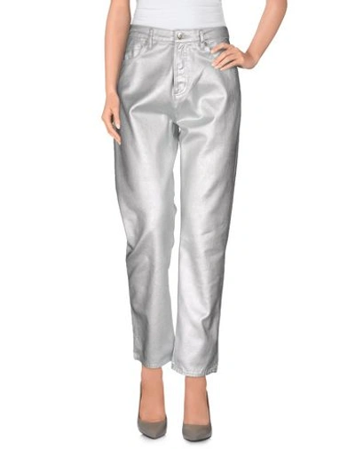 Love Moschino Casual Pants In Silver