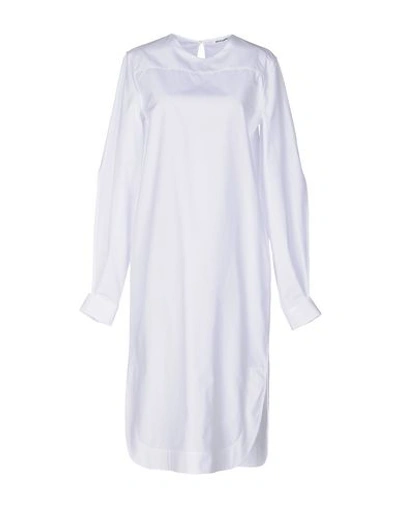 Jil Sander Knee-length Dresses In White