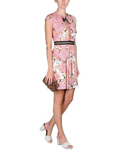 Shop Just Cavalli Short Dress In Salmon Pink