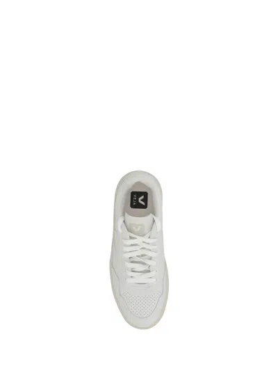 Veja V 90 Sneakers In White Leather In White