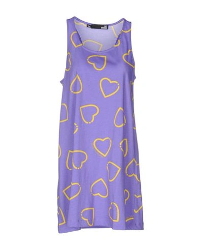 Love Moschino Short Dress In Purple