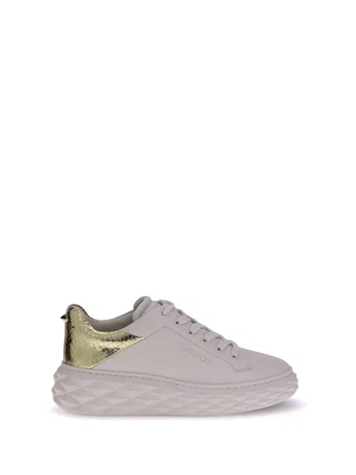 Jimmy Choo White Calf Leather Bos Taurus Chunky Sneakers