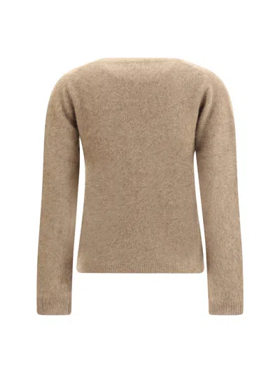 P.a.r.o.s.h Fine-knit Cashmere Sweatshirt In Brown