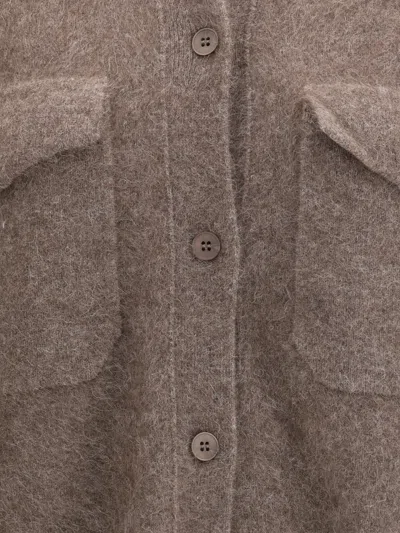 P.a.r.o.s.h P. A.r. O.s. H. Cardigan With Classic Collar In Brown