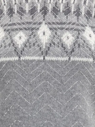 Ermanno Scervino Short Sleeved Sweater In Gray