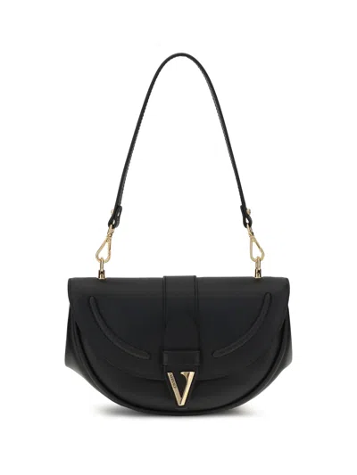 Versace Virtus Medium Shoulder Bag In Black