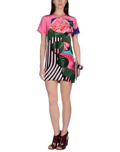 Shop Mary Katrantzou Short Dresses In Light Purple