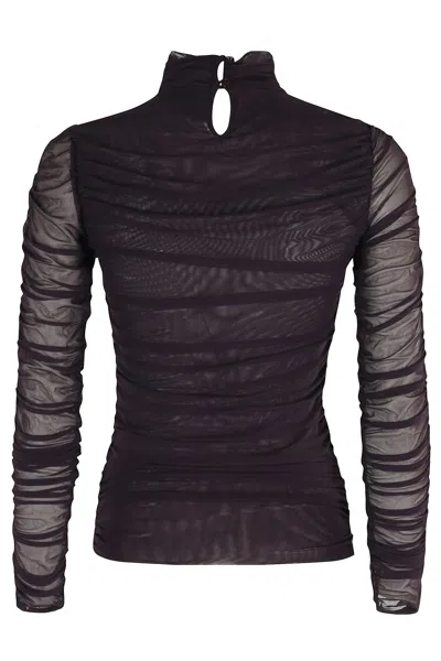 Federica Tosi Tulle Turtleneck In Black