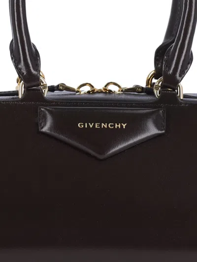Givenchy Women Antigona East West Small Leather Shoulder Bag In Black