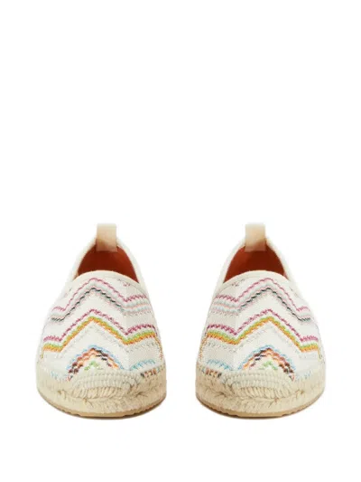 Z字形图案刺绣草编鞋