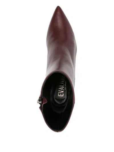 Evaluna High Heels Ankle Boots In Red