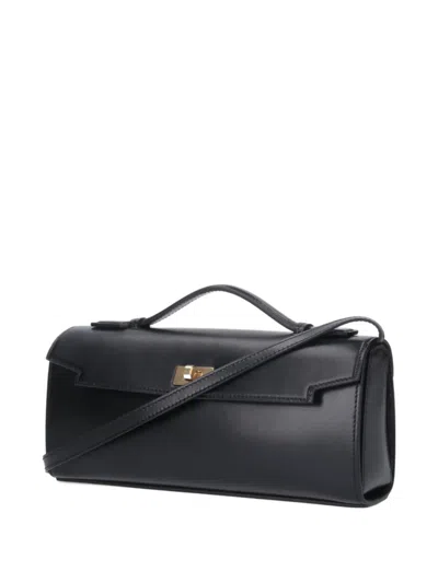 Anya Hindmarch Mortimer Top-handle Clasp Clutch In Black