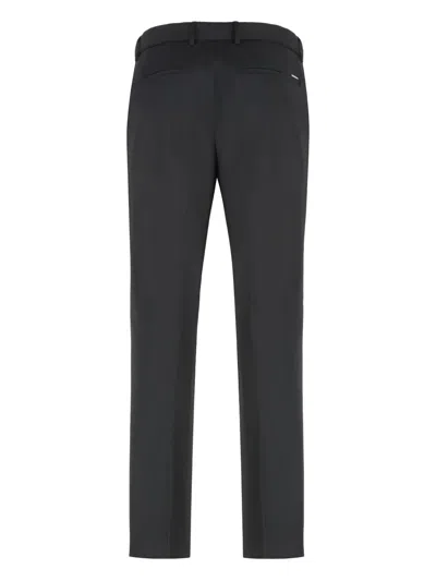 Hugo Boss Boss Wool Blend Trousers In Black