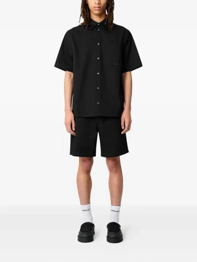 Axel Arigato Nova Elastic-waist Cotton Shorts In Black