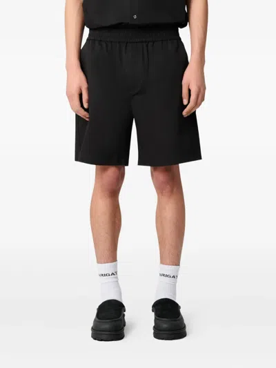 Axel Arigato Nova Elastic-waist Cotton Shorts In Black
