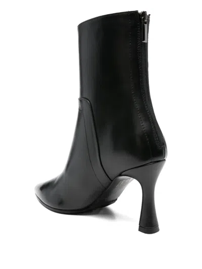 Evaluna 90mm Pointed-toe Flared-heel Boots In Black