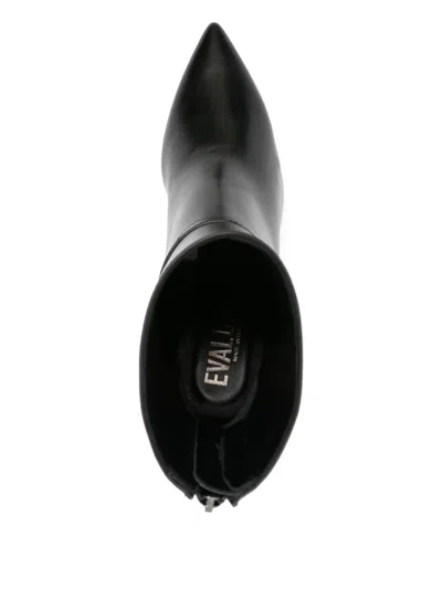 Evaluna 90mm Pointed-toe Flared-heel Boots In Black