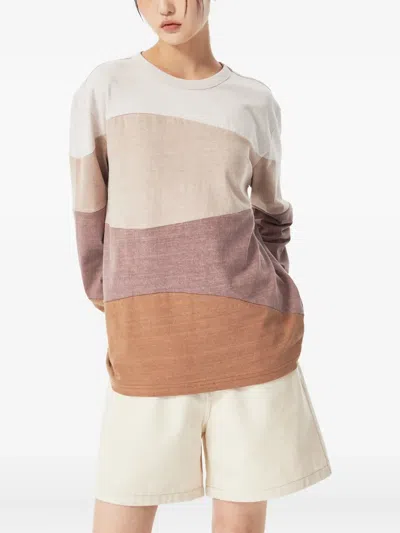 Studio Tomboy Wave-pattern Long-sleeve T-shirt In Multi