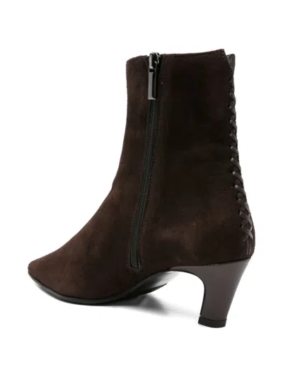 Evaluna 60mm Riverside Pointed-toe Ankle Boots In Brown