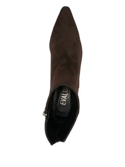 Evaluna 60mm Riverside Pointed-toe Ankle Boots In Brown