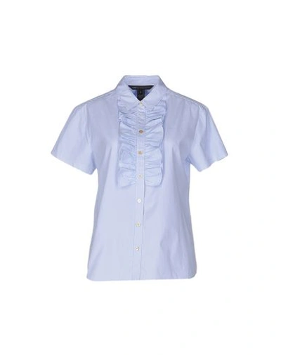 Marc By Marc Jacobs Striped Shirt In Sky Blue